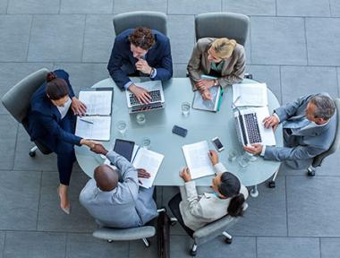 people sitting around a table